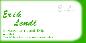 erik lendl business card